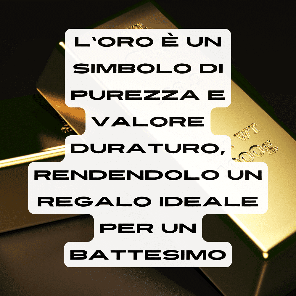 L'oro è un regalo ideale per il battesimo di un bambino o di una bambina