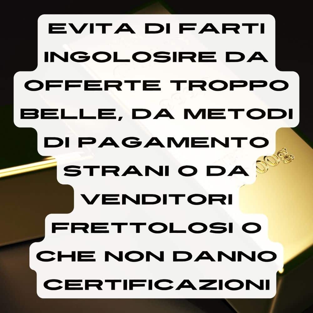Segui queste pratiche per acquistare oro online in sicurezza