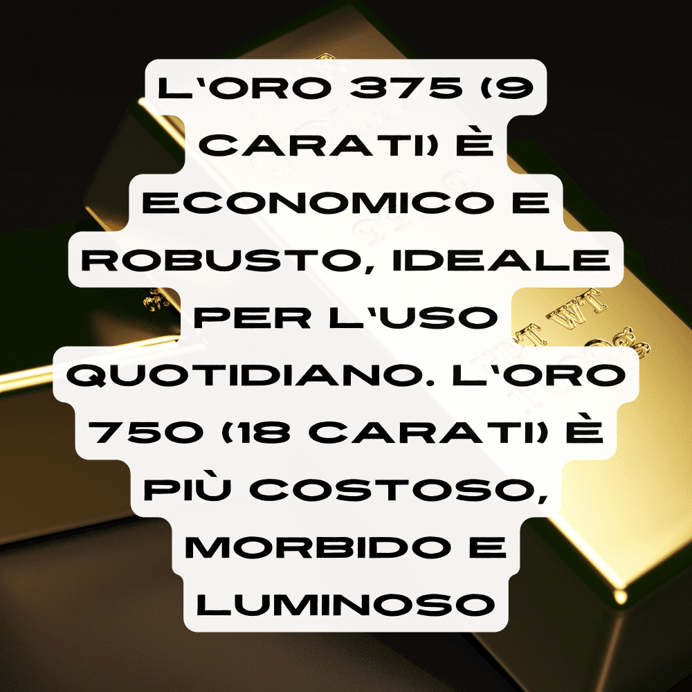 Tutte le differenze tra oro 9 carati e oro 18 carati