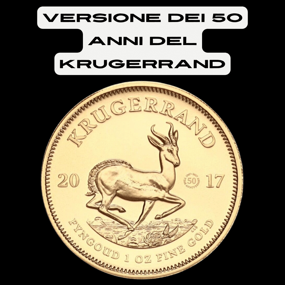 Versione commemorativa dei 50 anni del krugerrand in oro