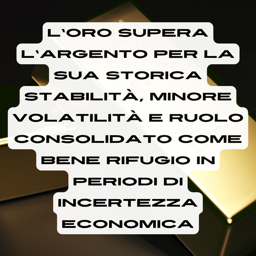perchè l'oro è un migliore investimento dell'argento